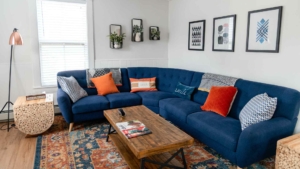 Blue couch